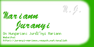 mariann juranyi business card